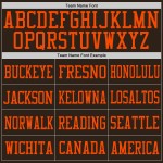 Custom Brown Brown-Orange Mesh Authentic Football Jersey Custom Brown Brown-Orange Mesh Authentic Football Jersey
