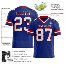 Custom Royal White-Red Mesh Authentic Football Jersey Custom Royal White-Red Mesh Authentic Football Jersey